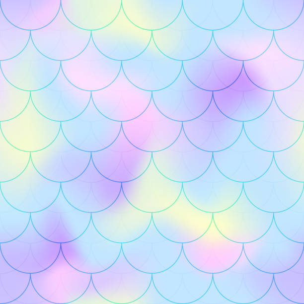 istock Pink blue mermaid scale vector background. Pastel color iridescent background. Fish scale pattern. 936289760