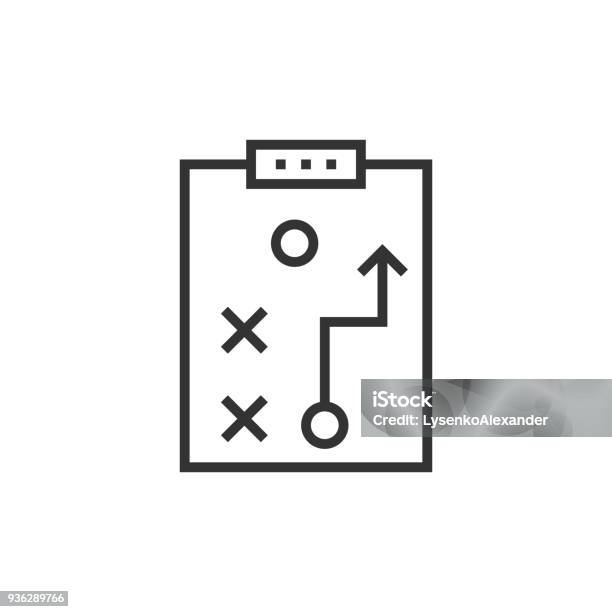 Tactical Plan Document Icon Vector Illustration Business Strategy Concept  Plan Pictogram Stock Illustration - Download Image Now - iStock