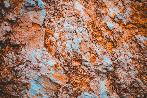 Orange Rocks Flat Typical Orange Rocks As Wall Texture Stock Photo - Download Image Now ...