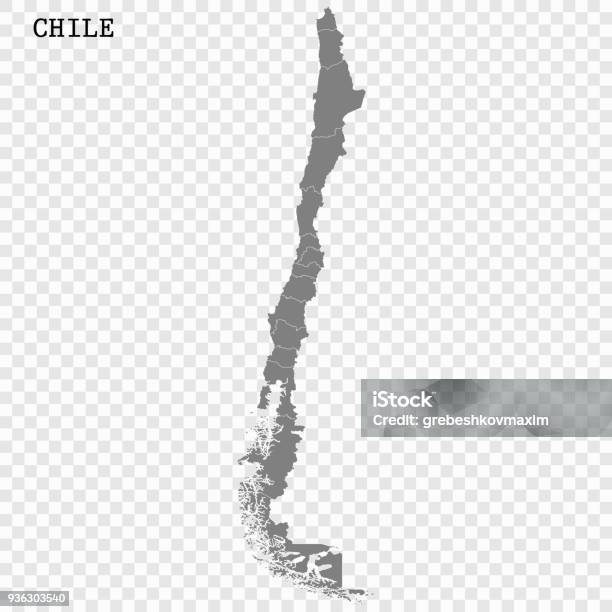 Map Of Chile Stock Illustration - Download Image Now - Chile, Map, Shape