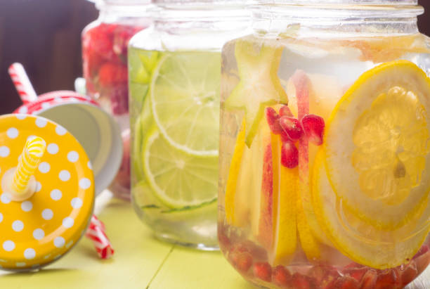 istock Water with fruits in jar 936304746