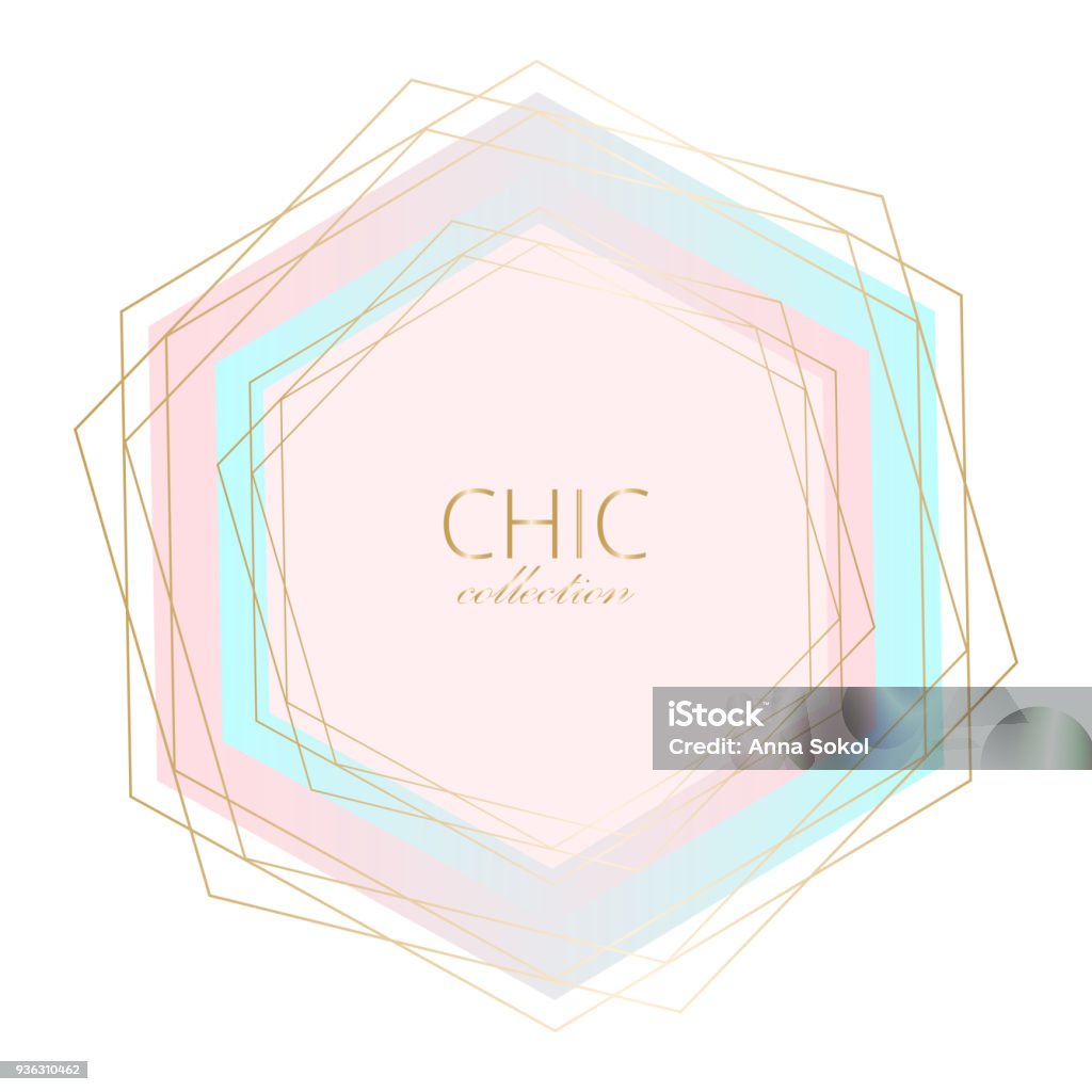 Geometric Card Set Chic Geometric Card Set Stock Illustration - Download Image Now ...