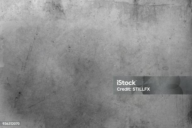 Grey Concrete Wall Stock Photo - Download Image Now - Concrete, Textured, Backgrounds