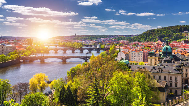 istock Spring day in the city, Prague, Czech Republic 936317040