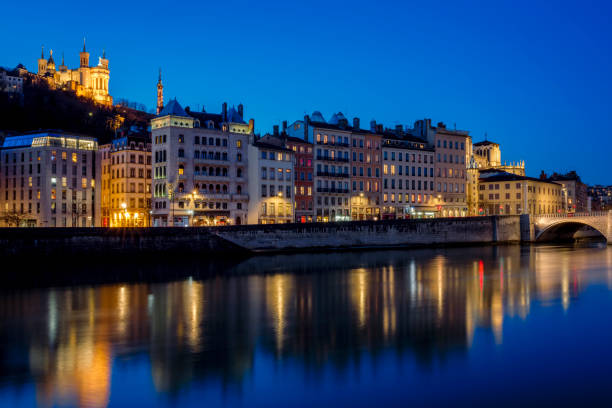 istock View of Lyon with Saone river at night 936317180