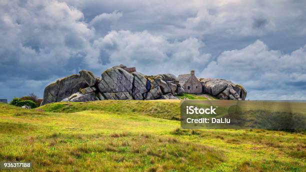 House Between The Rocks In Meneham Village Kerlouan Finistere Brittany France Stock Photo - Download Image Now