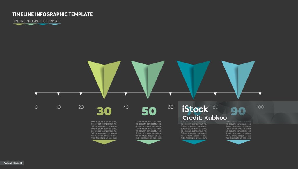 Timeline Ruler Template Timeline Arrow Template Horizontal Line Vector Infographic Illustration ...