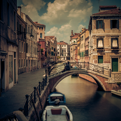 Venice. Italy. View of canal.