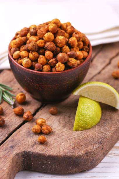 istock Indian cuisine. Roasted chickpeas with lime and rosemary 936322122