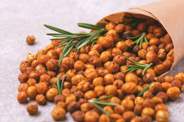 istock Indian cuisine. Roasted chickpeas with lime and rosemary 936322710
