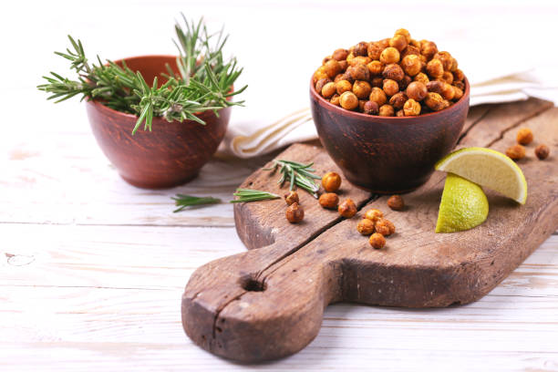 istock Indian cuisine. Roasted chickpeas with lime and rosemary 936322932