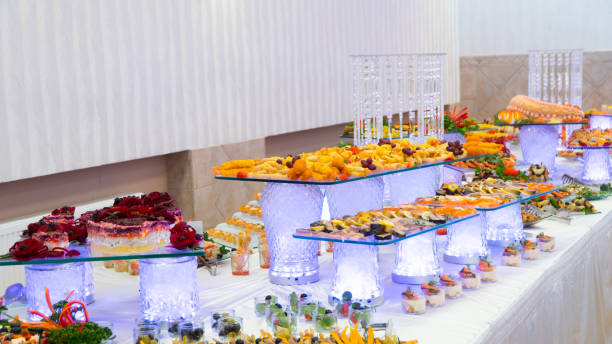 istock buffet: snacks and salads are on the table. 936326194