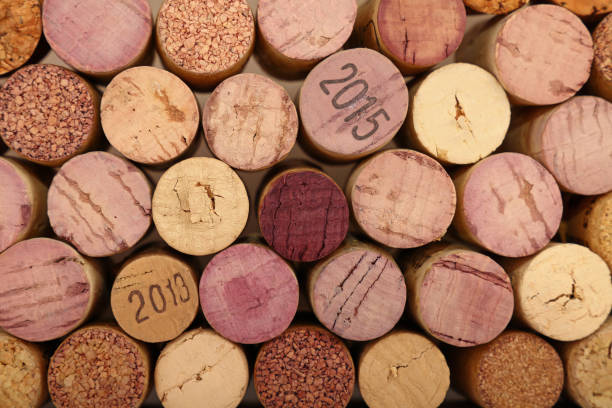 istock Close up background of used wine corks 936326710