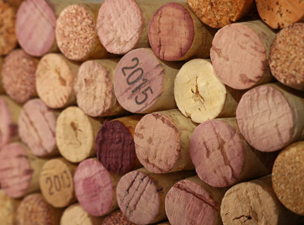 istock Close up background of used wine corks 936326712
