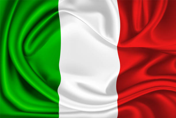 bildbanksillustrationer, clip art samt tecknat material och ikoner med vector mexiko italien flagga realistiska silk drapera - mexicos flagga