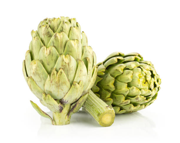 istock Fresh raw artichoke isolated on white 936328558
