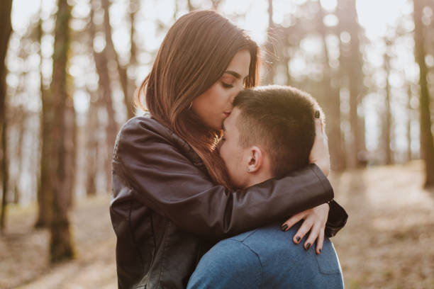 Beautiful couple in nature