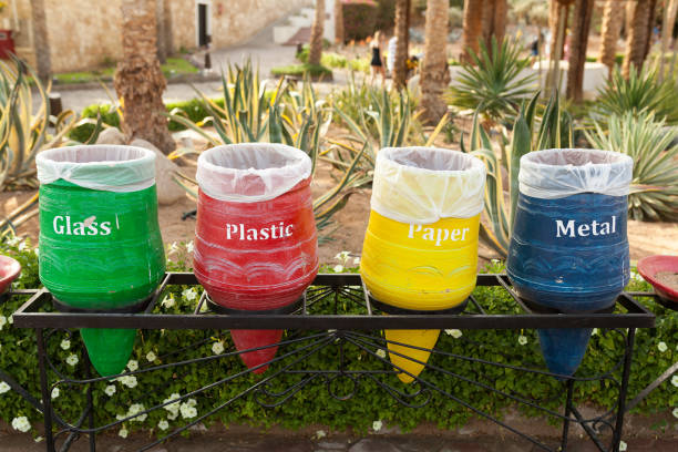 istock different colors bins for collect recycle materials 936333828