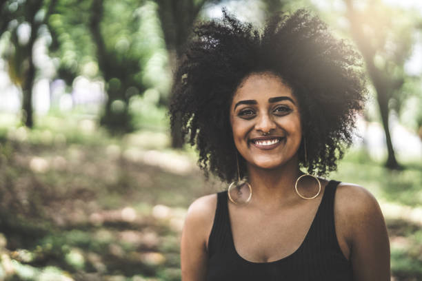 istock Afro young descent woman portrait 936334606