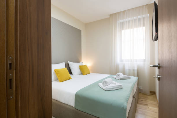 istock Interior of a modern hotel bedroom 936335580