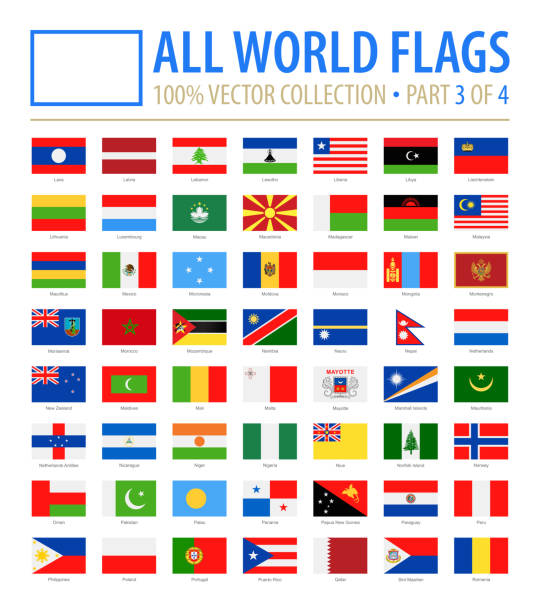 World Flags - Vector Rectangle Flat Icons - Part 3 of 4 World Flags - Vector Rectangle Flat Icons - Part 3 of 4 mexico poland stock illustrations