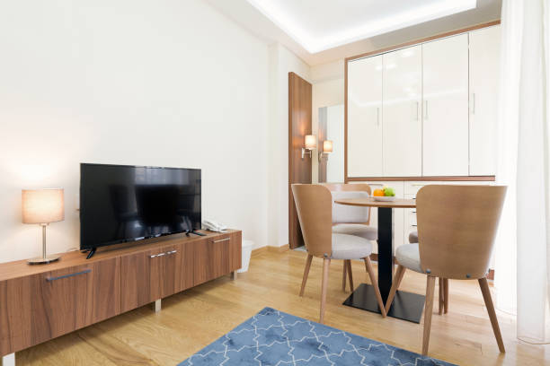 istock Interior of a hotel apartment, dining area 936336774