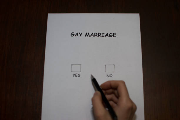 istock Gay marriage yes or no 936337820