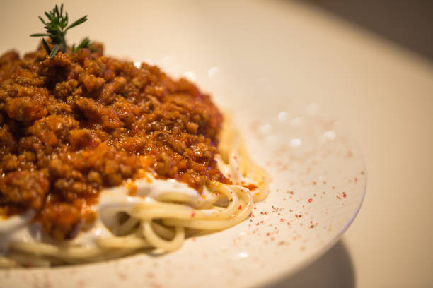 istock Fettuccine Pasta with meatballs in tomato sauce 936340634