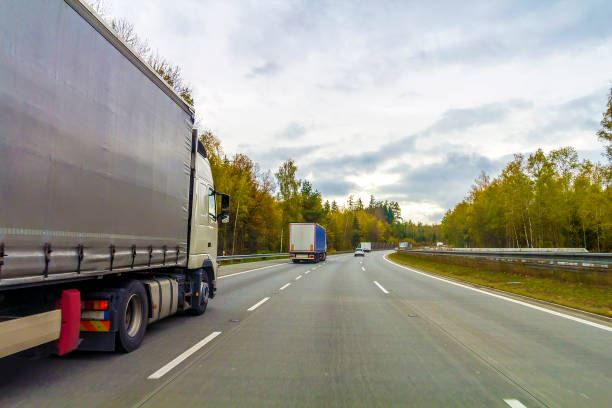 istock Truck on freeway road, cargo transportation concept 936343444