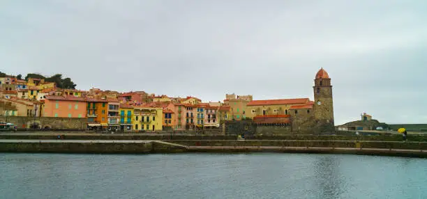 Collioure, coastal village in the south of France, Mediterranean sea, Languedoc Roussillon, Pyrenees Orientales.