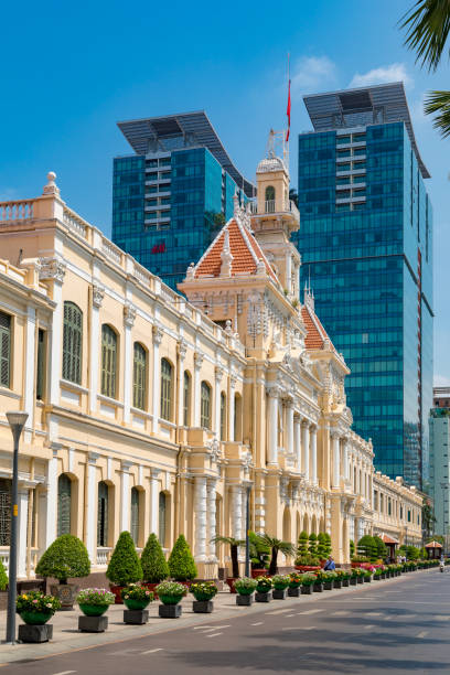 Ho Chi Minh CityVietnamMarch 20, 2018The old, French colonial, Saigon city hall.