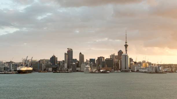 istock Auckland city at sunset from across the harbour. 936346748