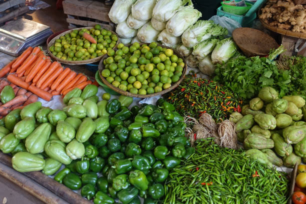 istock Vegetables on Display in a Myanmar Market 936349038