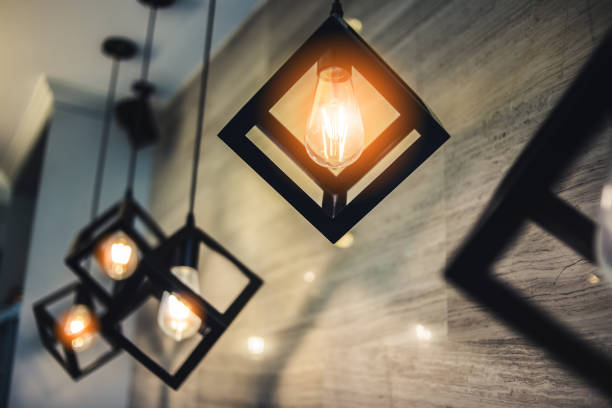 old retro style pendant lamp bulb