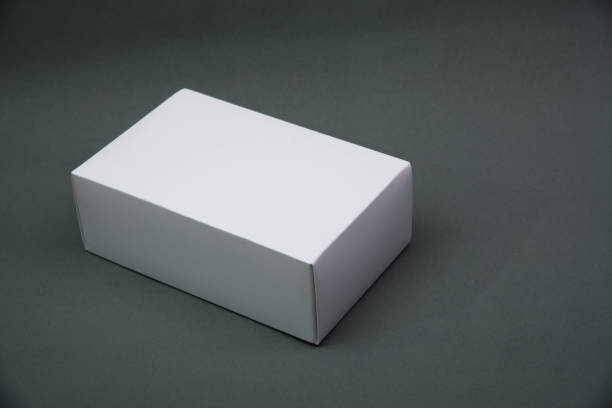 istock Empty Package white cardboard box or tray  for product on grey background. 936350322