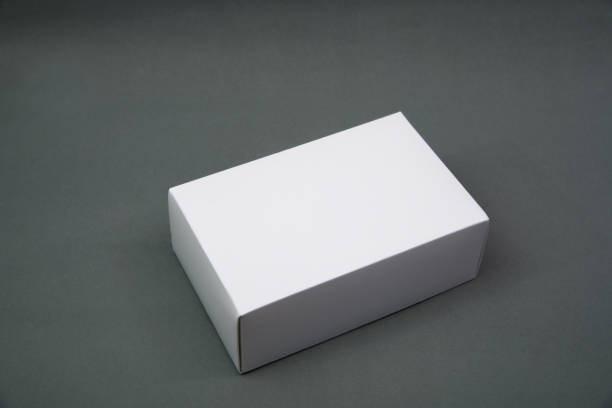 istock Empty Package white cardboard box or tray  for product on grey background. 936350370