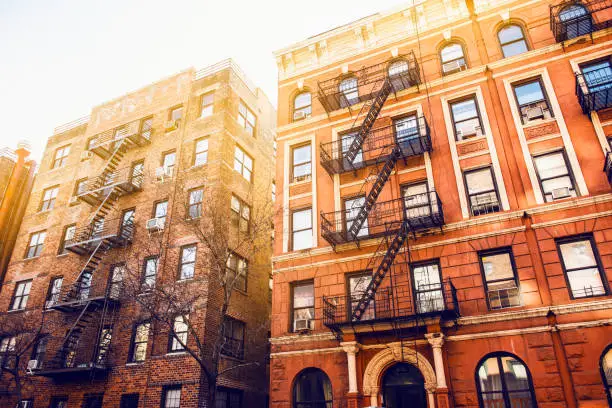 Photo of Old apartment buildings in New York City