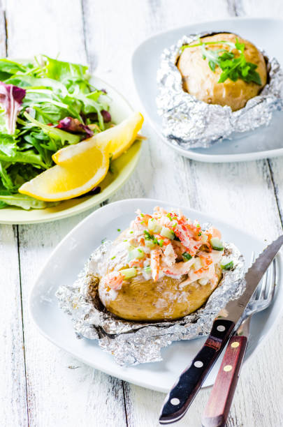 istock Swedish topped backed potato with shrimp 936353424