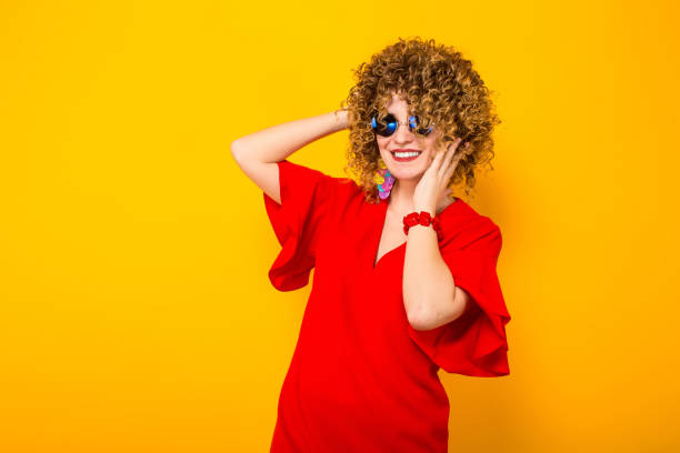 istock Attractive woman with short curly hair 936354518
