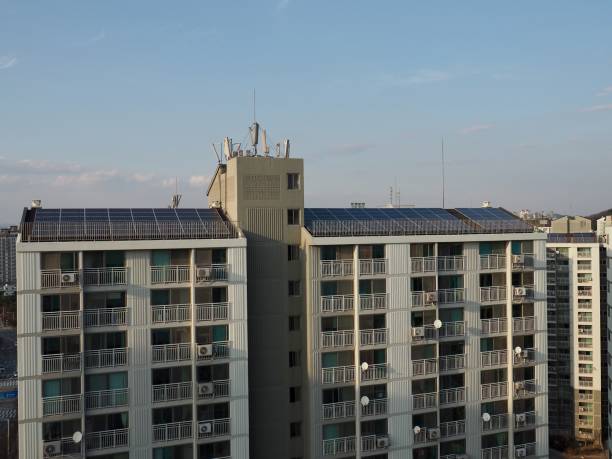 istock Apartment in South Korea with solar panels 936359254