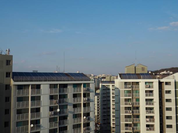 istock Apartment in South Korea with solar panels 936359266