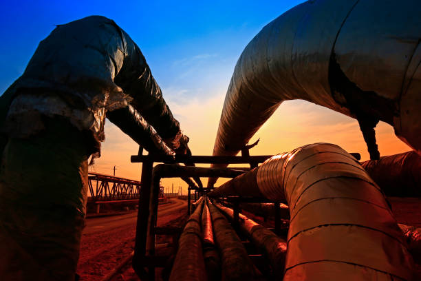 istock Oil pipes and valves 936361374