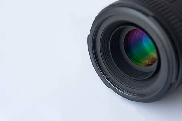 istock Front lens of a wide - Angle lens white background isolated 936366352