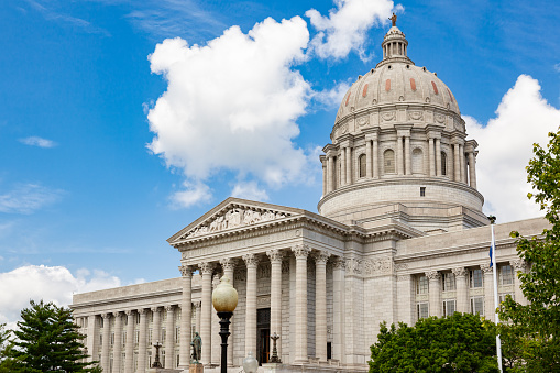 The beautiful architecture of the Library of Congress in Washington D.C.