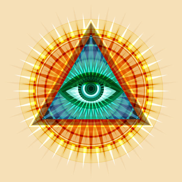 istock All-Seeing Eye of God (The Eye of Providence | Eye of Omniscience | Luminous Delta | Oculus Dei). Ancient mystical sacral symbol of Illuminati and Freemasonry. 936366836