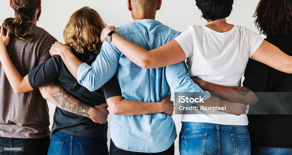 Diverse people with teamwork concept Support Stock Photo