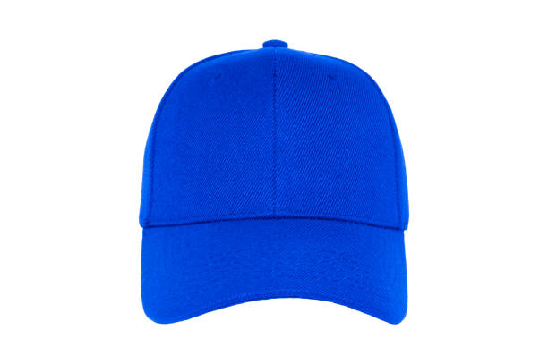 istock Baseball cap color blue close-up of front view 936376048