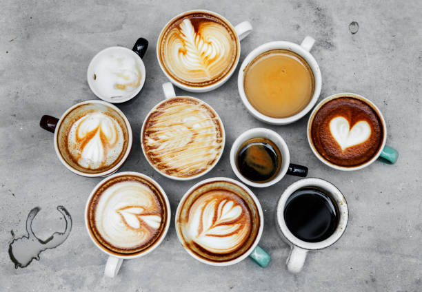 istock Aerial view of various coffee 936376474