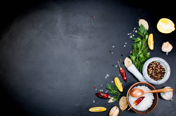 istock spices herbs and greens. Ingredients for cooking. 936376536