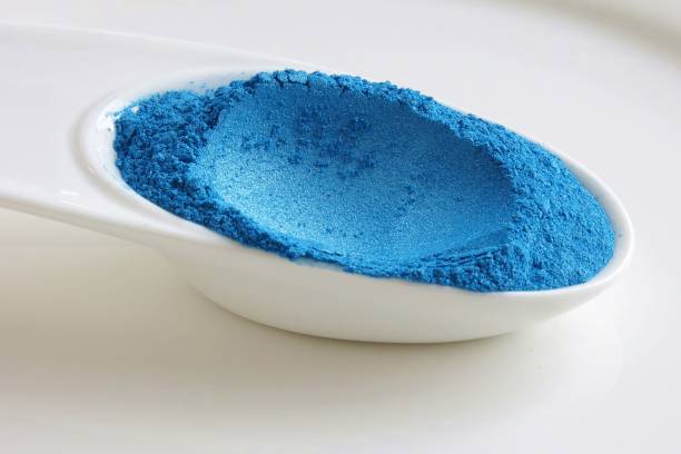 istock Lake blue mica powder 936388518